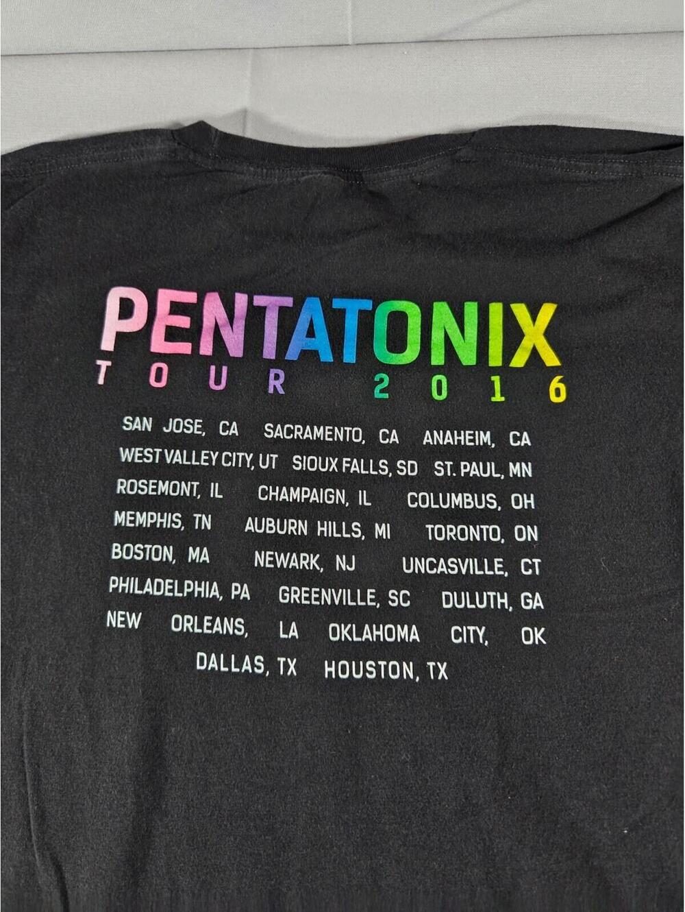 Pentatonix Tour 2016 T Shirt XL Black Concert Band Graphic Tee